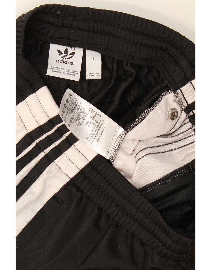Męskie spodnie dresowe Adidas z grafiką, małe, czarne, z blokami kolorów, z poliestru