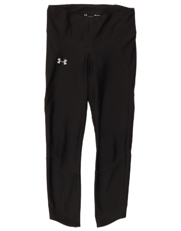 Damskie legginsy Under Armour Heat Gear UK 12, średni czarny poliester