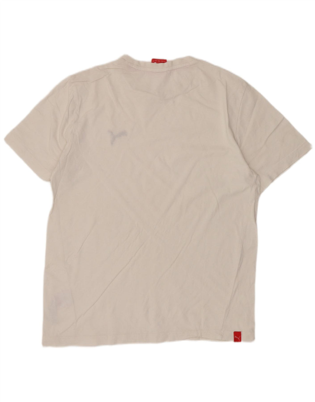 T-shirt męski Puma, mały, biały, bawełniany