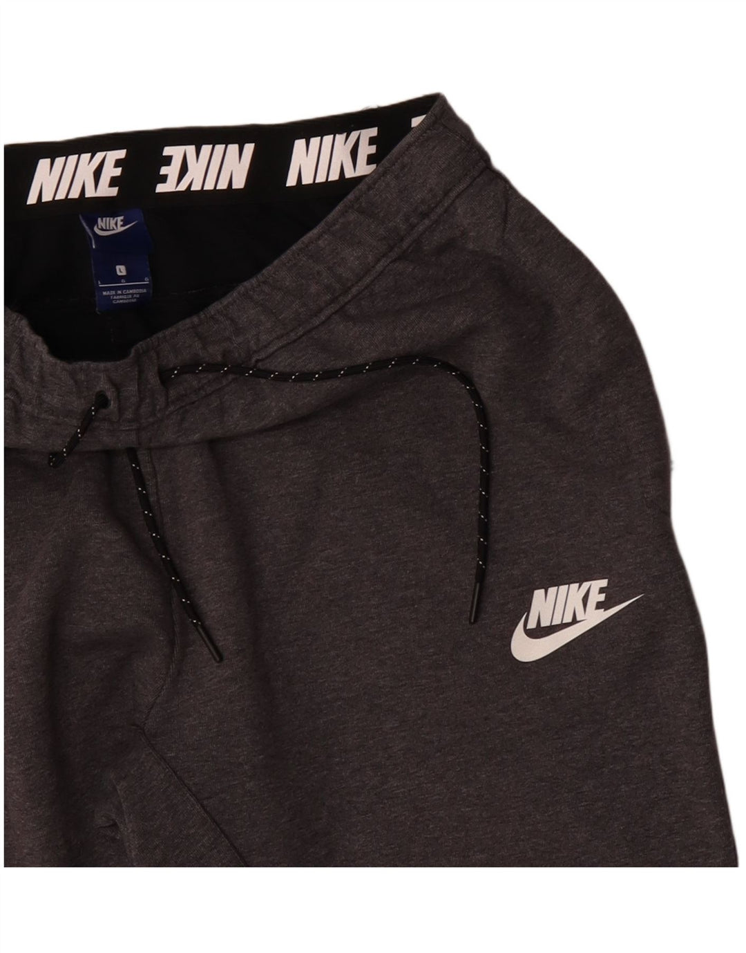 Męskie spodnie dresowe Nike, duże, szare, bawełniane