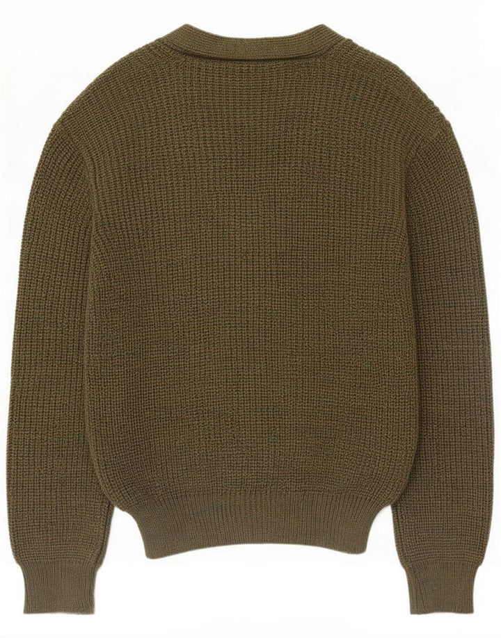 Vintage męski sweter kardigan, duży Khaki