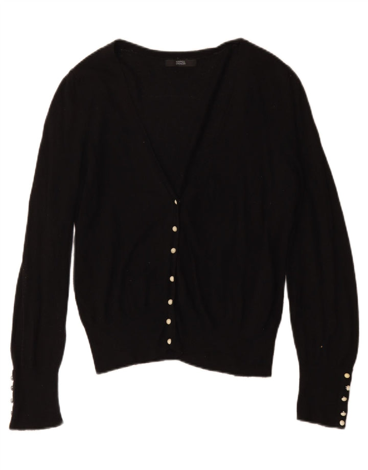 Sweter damski Marks & Spencer UK 12, średni czarny, wiskoza