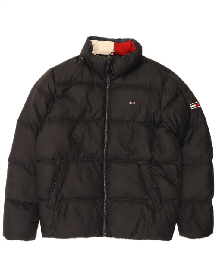 Męska ocieplana kurtka Tommy Hilfiger UK 40, duża, czarna, poliester