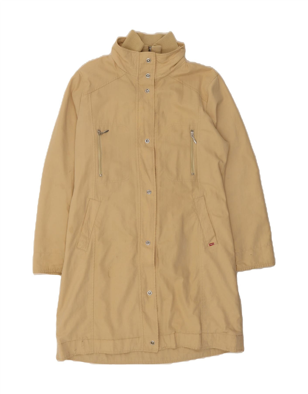 PACO Womens Overcoat UK 14 Medium Beige Cotton Vintage Paco and Second-Hand Paco from Messina Hembry 