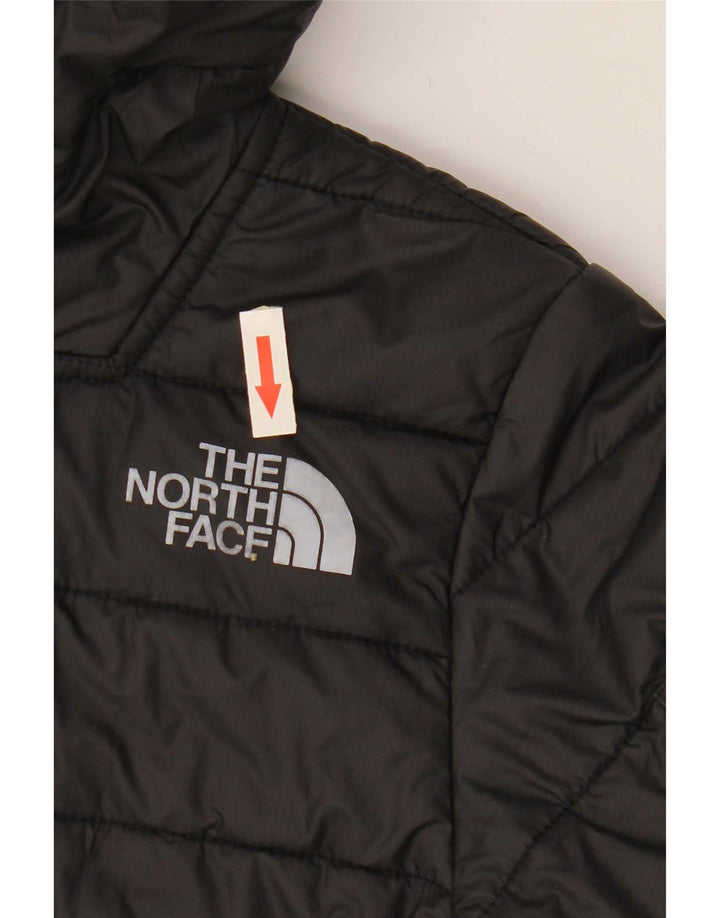 Wyściełana kurtka chłopięca z kapturem The North Face 7-8 lat, mała, czarna, z poliestru