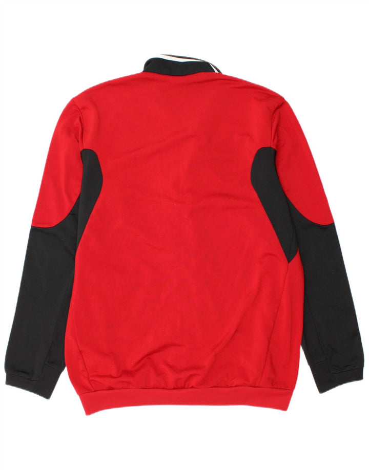 Męska kurtka dresowa ADIDAS UK 36/38 Mały czerwony poliester w blokach kolorów