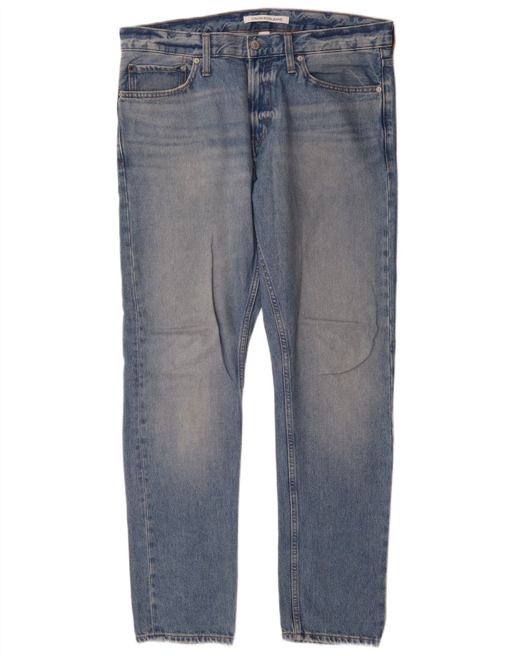Męskie dżinsy Calvin Klein W34 L32 Niebieskie bawełniane