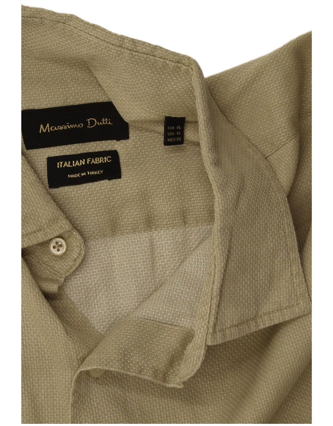Koszula męska Massimo Dutti XL, beżowa, bawełniana