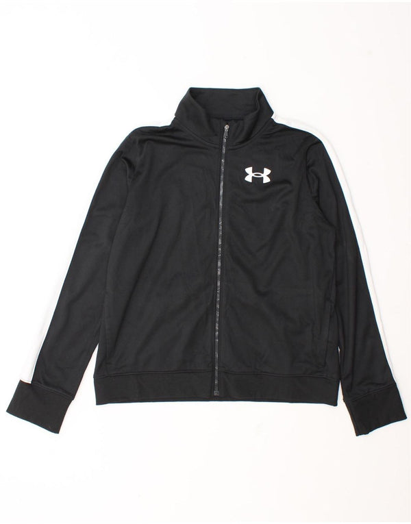 Kurtka dresowa chłopięca Under Armour 13-14 lat XL, czarna, z blokami kolorów
