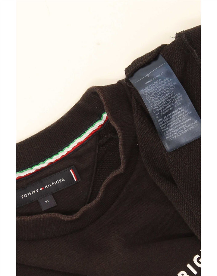 Męska bluza z grafiką Tommy Hilfiger, średnia czarna bawełna