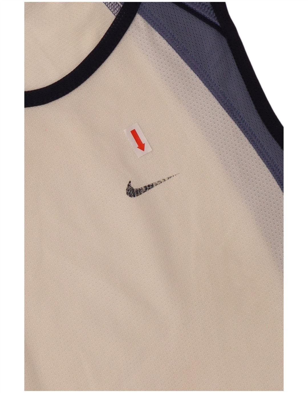 NIKE Boys Dri Fit Vest Top 13-14 Years White Colourblock Polyester