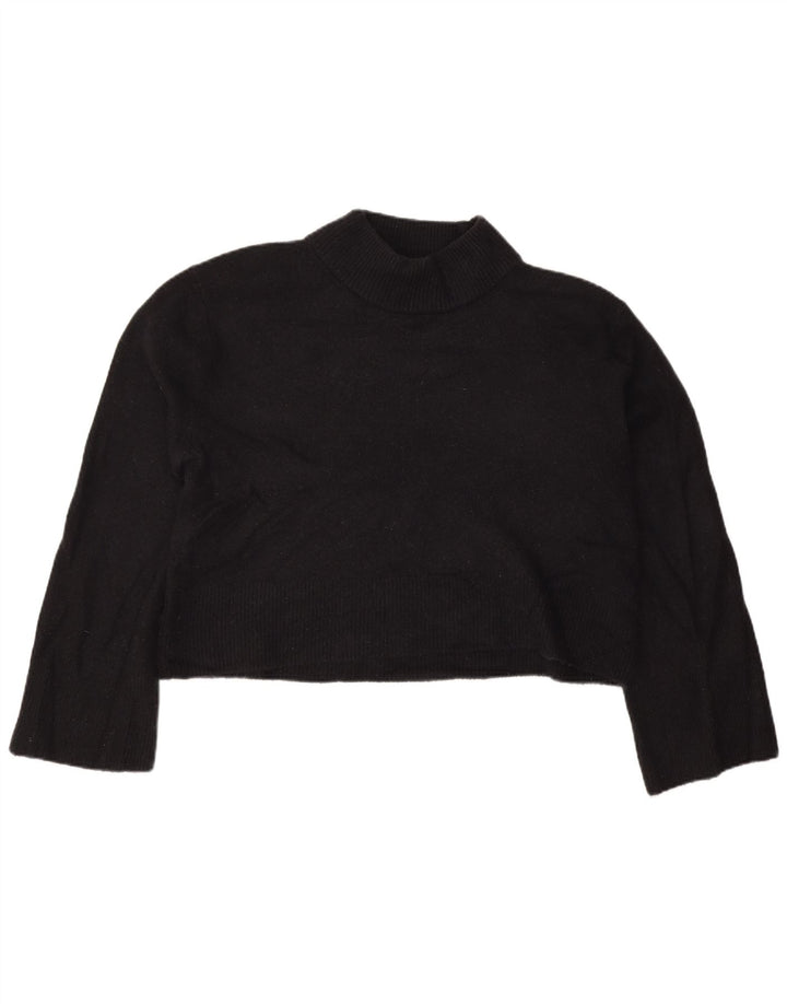 J. CREW Damski sweter oversize z golfem UK 10 Small Black