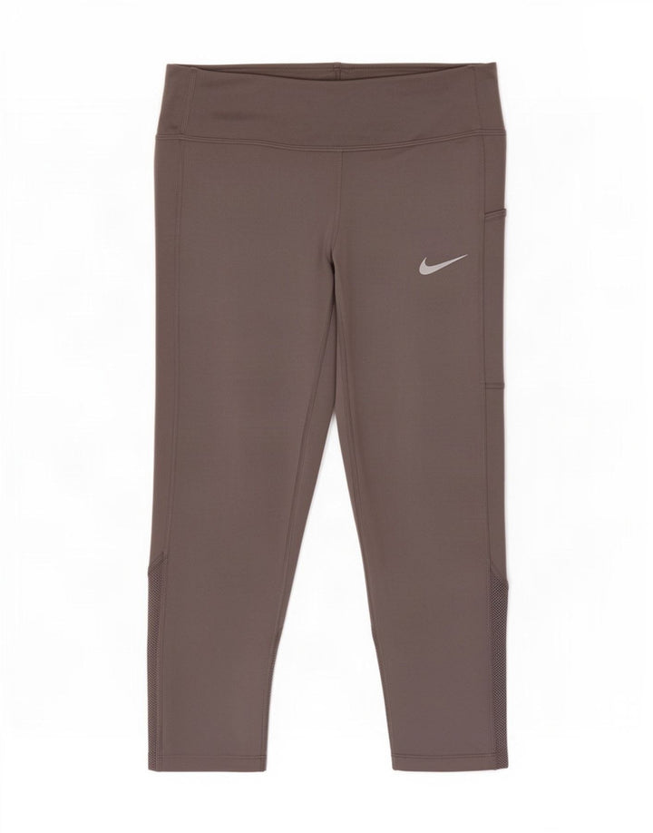 Legginsy Nike Damskie Dri Fit Capri UK 10 Małe Szare