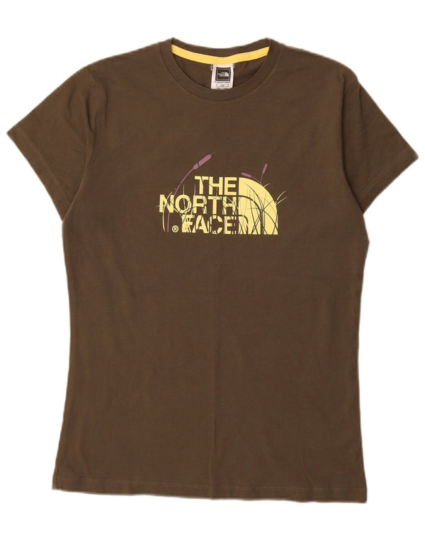 Damska koszulka z grafiką The North Face Top UK 16, duża bawełna khaki