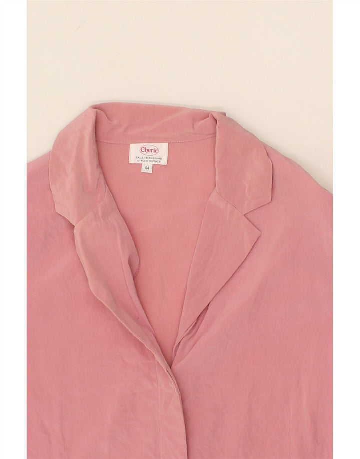 CHERIE Womens Short Sleeve Shirt Blouse IT 44 Medium Pink Vintage cherie and Second-Hand cherie from Messina Hembry 