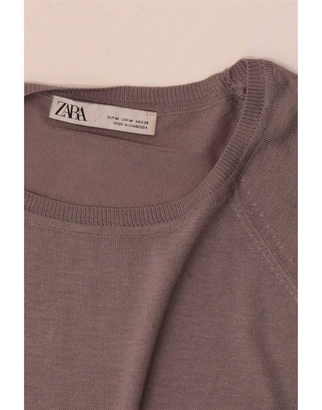 Sweter damski Zara z dekoltem w łódkę UK 14, średni szary