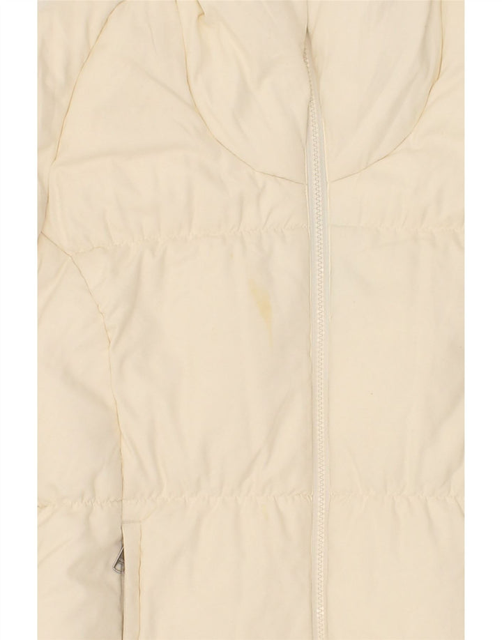PUMA Womens Padded Coat UK 10 Small Off White Polyester Vintage Puma and Second-Hand Puma from Messina Hembry 