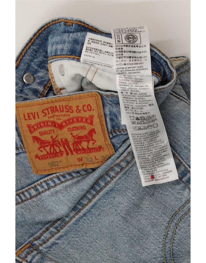 Damskie dżinsy Levi's 502 Straight W32 L27 Niebieskie bawełniane