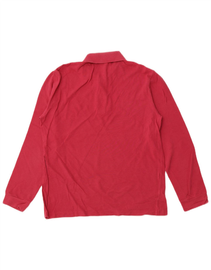 Męska koszulka polo z długim rękawem LACOSTE, rozmiar 3, mała, różowa, bawełniana