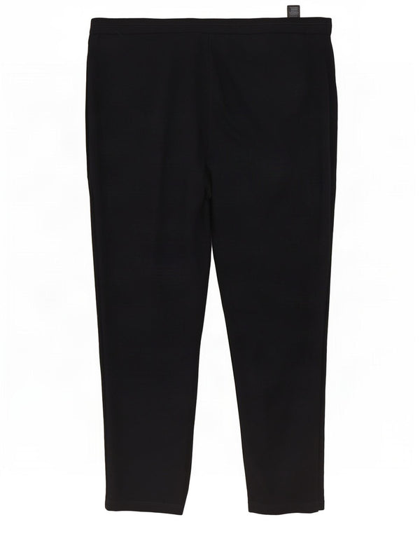 Spodnie damskie Marks & Spencer Slim Casual UK 20 2XL W40 L27 Czarna wiskoza