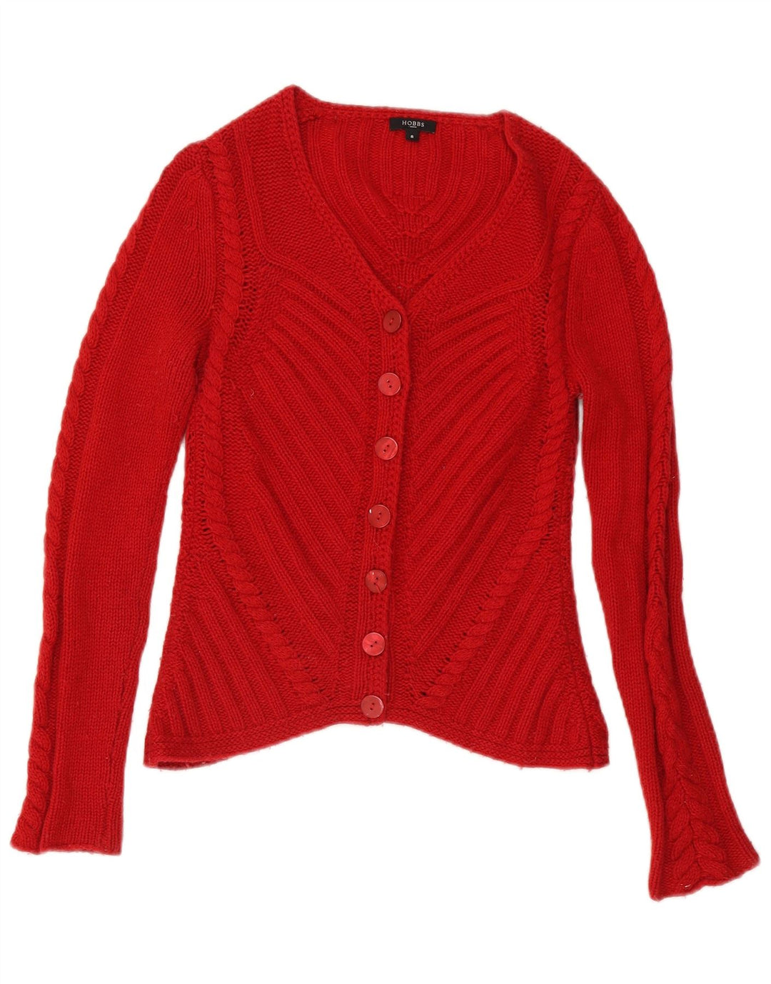 Sweter damski Hobbs Cardigan UK 8 Small Red Lambswool