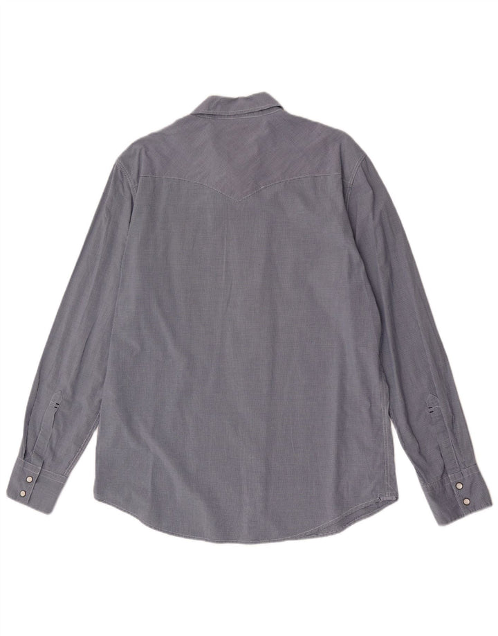 Koszula męska Levi's Slim Fit, duża, granatowa, bawełniana w kratkę