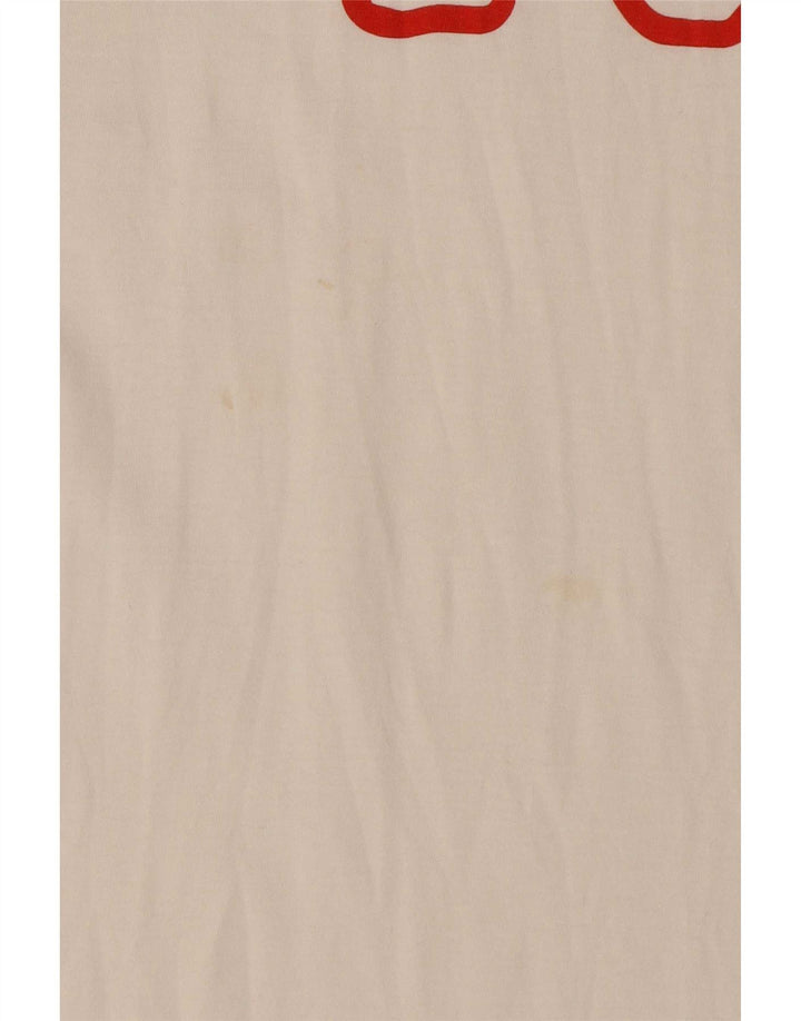 Męski T-shirt z grafiką Kappa, duży, biały, bawełniany
