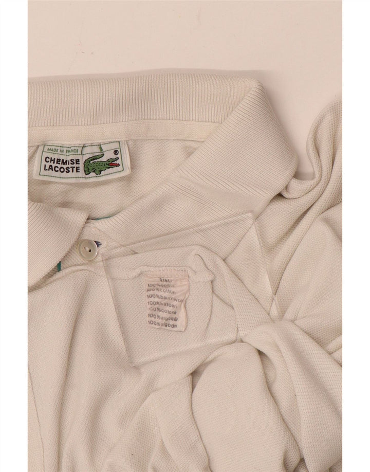 Męska koszulka polo Lacoste, rozmiar 6, XL, biała, bawełniana