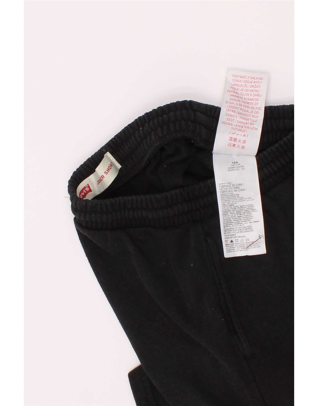 Chłopięce spodenki sportowe Levi's z grafiką 9-10 lat, czarna bawełna