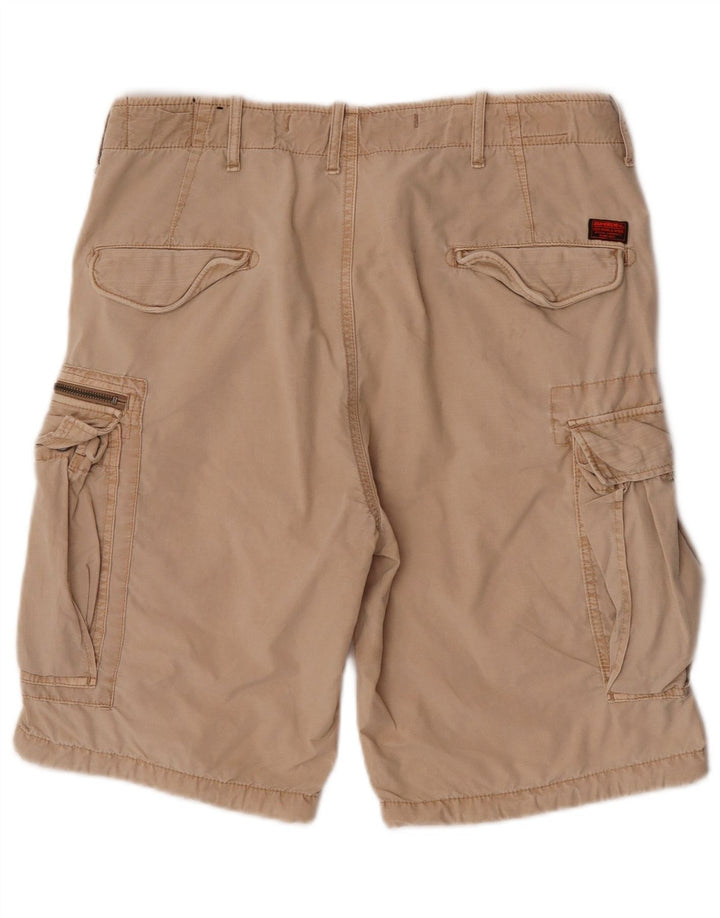 Męskie spodenki cargo Superdry W34, duże, beżowe, bawełniane