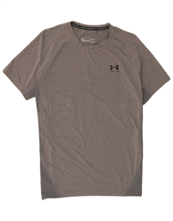 Męski dopasowany t-shirt Under Armour, duży, szary, nakrapiany