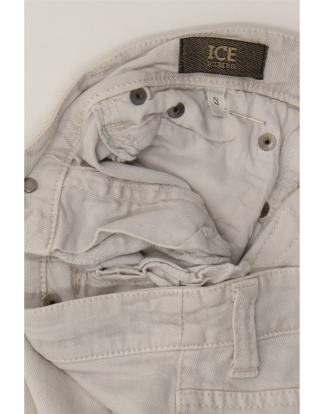 ICEBERG Womens Slim Jeans W27 L30 Grey Cotton Vintage Iceberg and Second-Hand Iceberg from Messina Hembry 