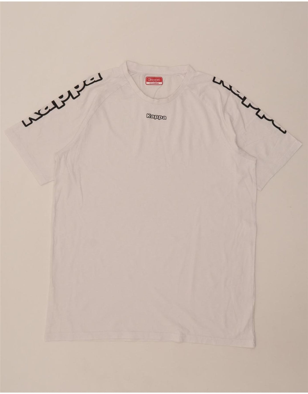 Męski T-shirt z grafiką Kappa Top 2XL Biały