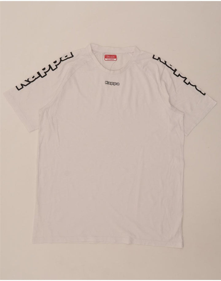 Męski T-shirt z grafiką Kappa Top 2XL Biały