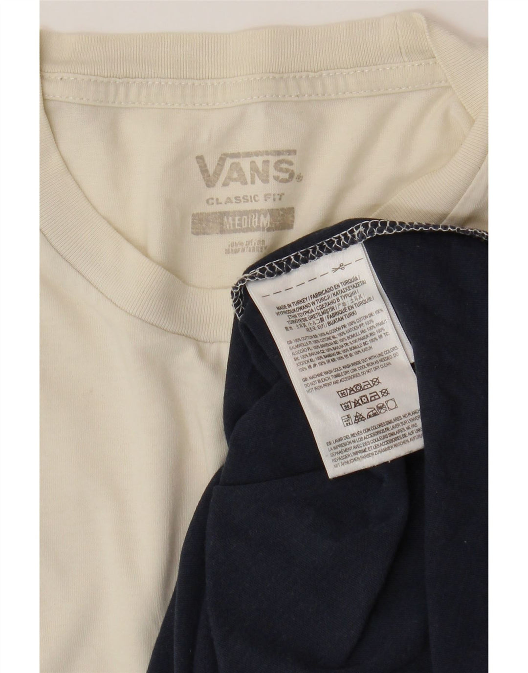 Męski T-shirt VANS o klasycznym kroju, w kolorze średniej bieli