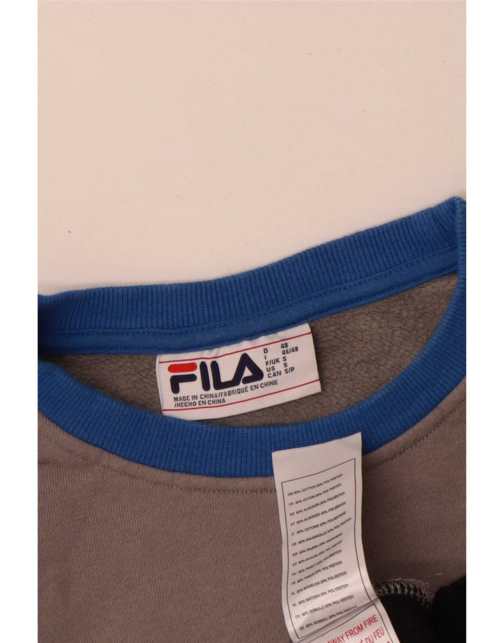 Męska bluza z grafiką Fila, mała, wielobarwna, bawełniana z blokami kolorów