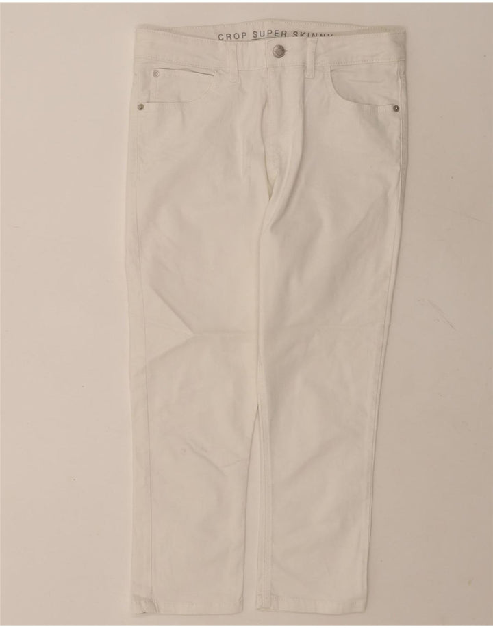 Marks & Spencer Damskie Krótkie Jeansy UK 12 Średnie W30 L21 Białe
