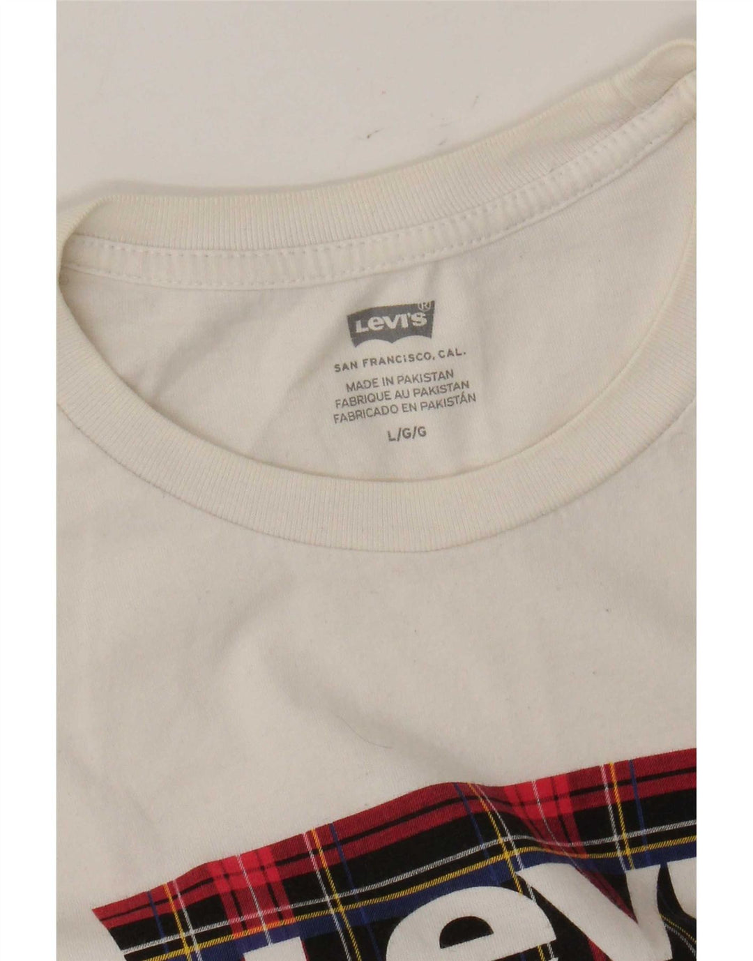 Męski T-shirt z grafiką Levi's, duży, w kolorze złamanej bieli