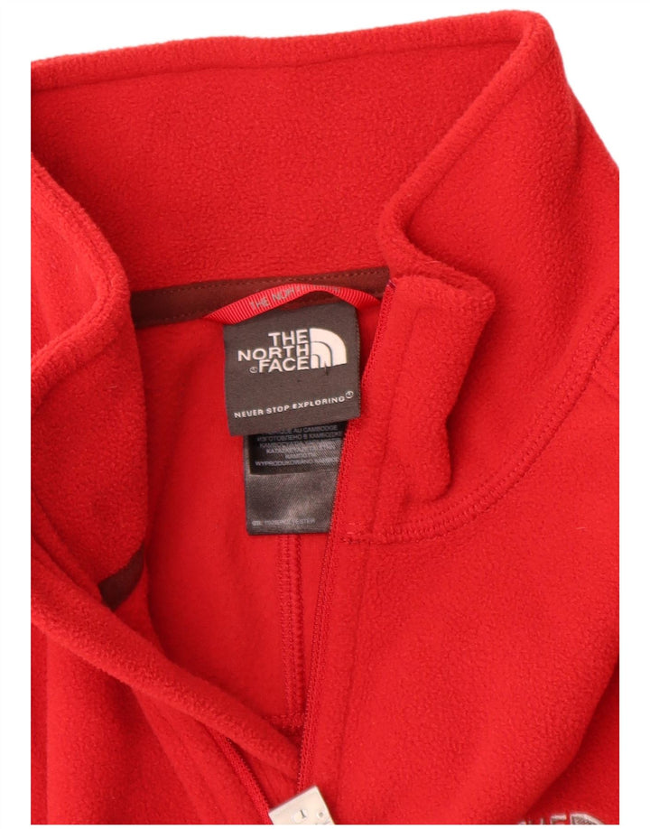 Męski sweter polarowy The North Face z zamkiem błyskawicznym, czerwony, poliestrowy