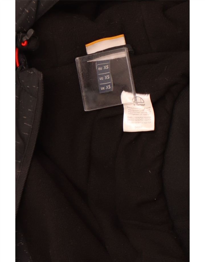 Męska kurtka wiatrówka z kapturem ELLESSE UK 34 XS, czarny, nakrapiany poliester