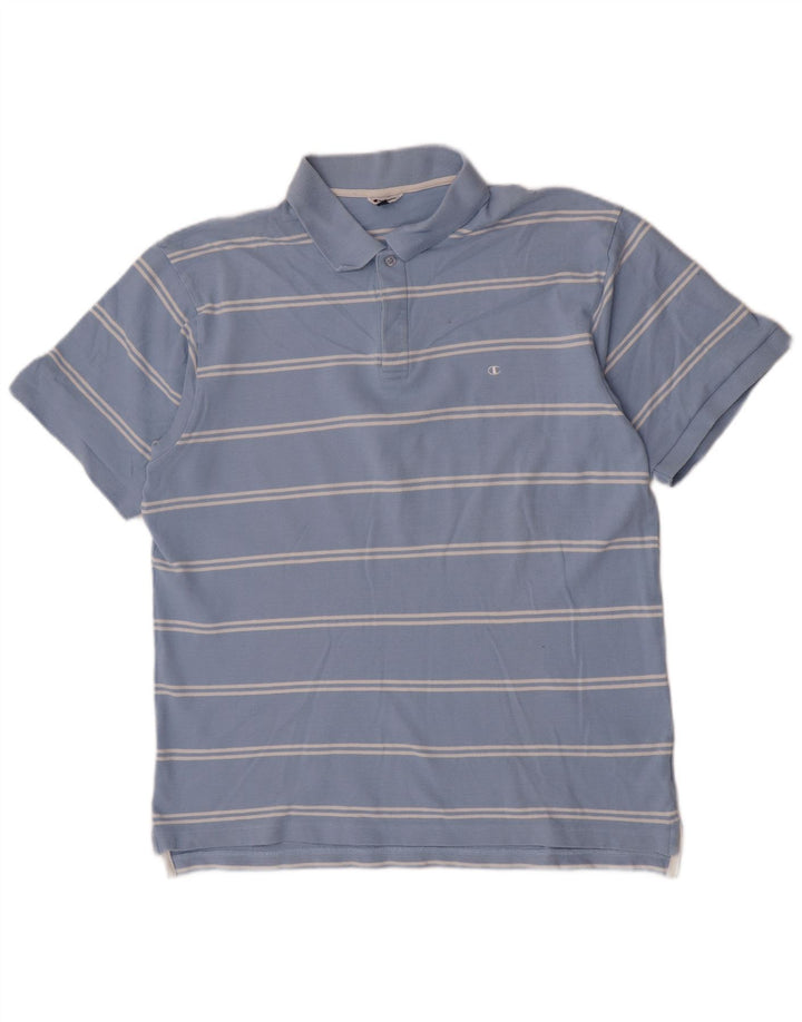 Męska koszulka polo Champion 2XL, bawełniana w niebieskie paski