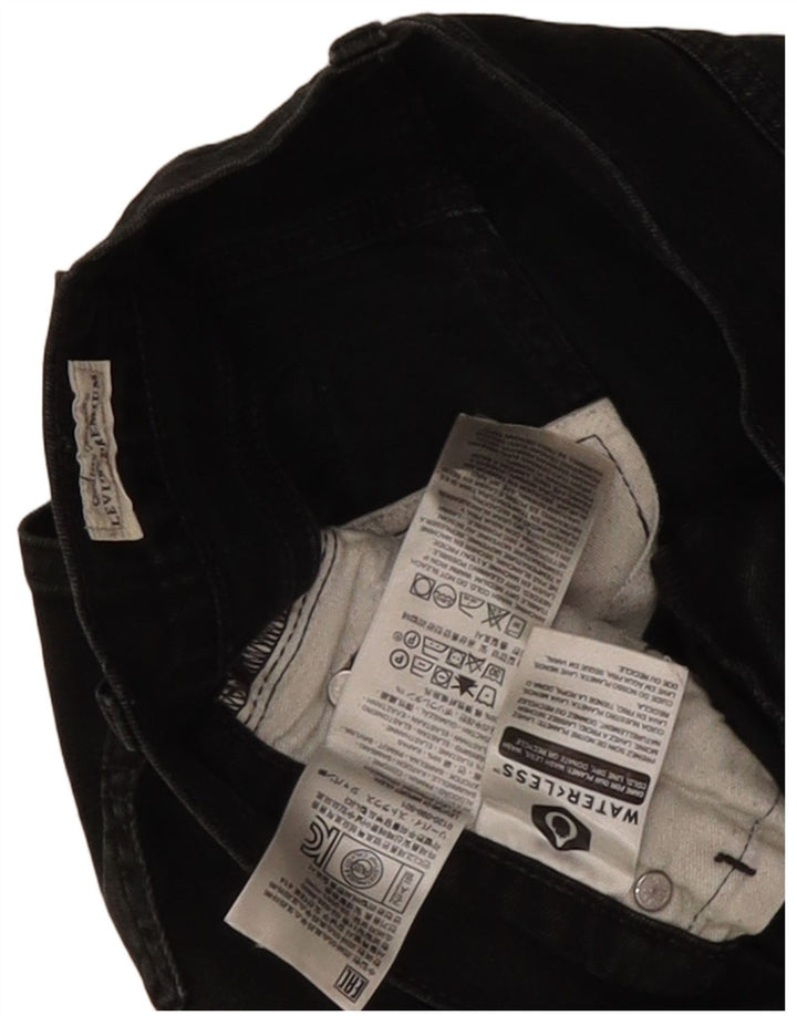 Męskie proste dżinsy Levi's W30 L30 Czarna bawełna