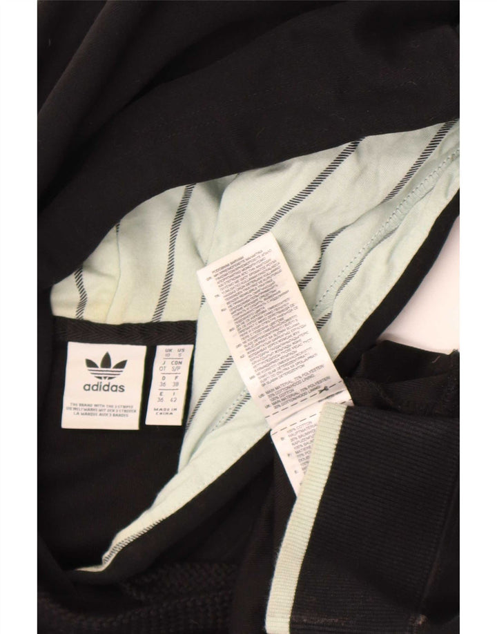 Damska bluza z kapturem Adidas Crop Oversized UK 10 Mały czarny poliester