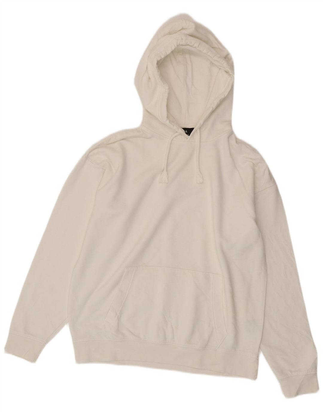 Męski sweter z kapturem C&A o swobodnym kroju, mały, biały, bawełniany