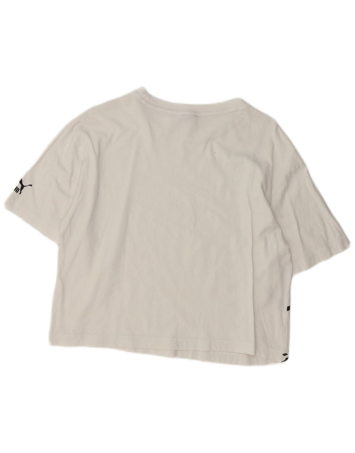 Damska koszulka Puma Crop Graphic Top UK 10 Small White
