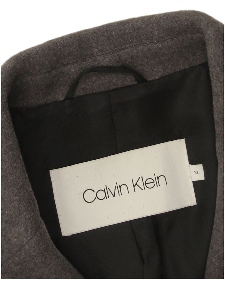 Płaszcz damski Calvin Klein IT 42 Średni szary, dziewicza wełna