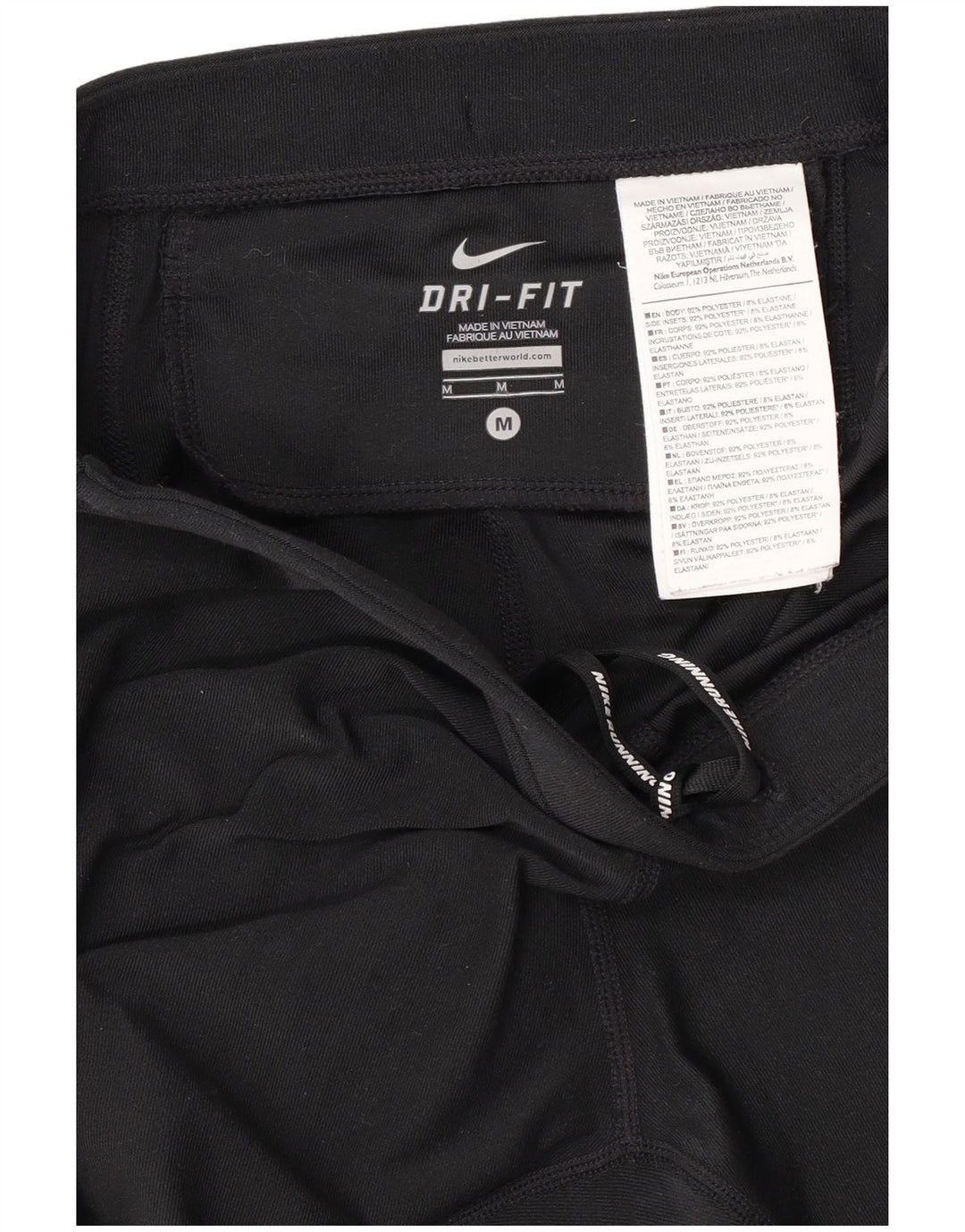 Damskie spodnie dresowe Nike Dri Fit UK 12, średni czarny poliester