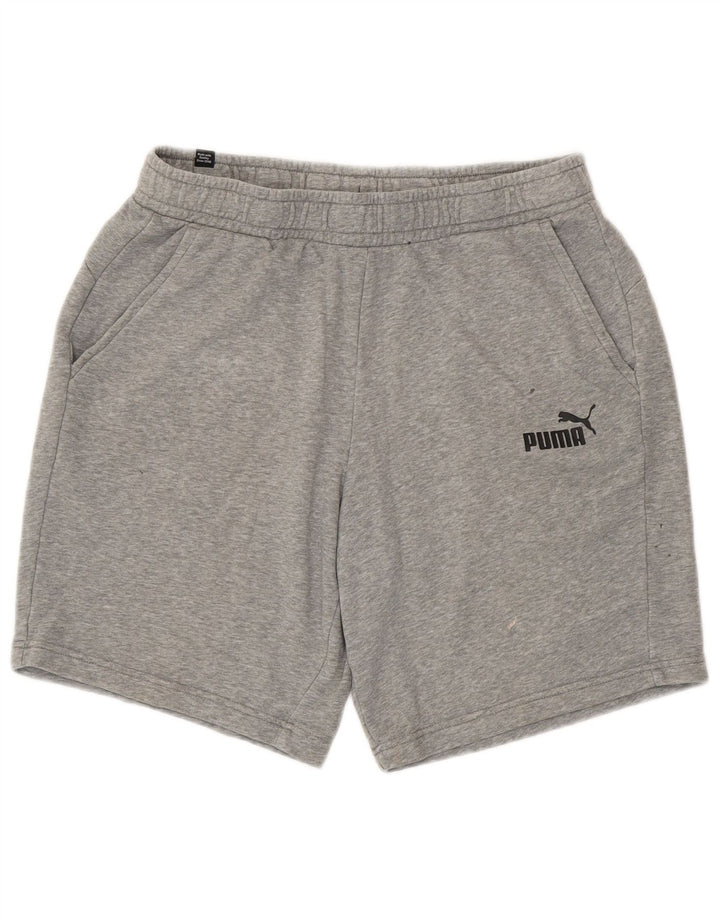 Męskie spodenki sportowe Puma, duże, szare, bawełniane w plamki