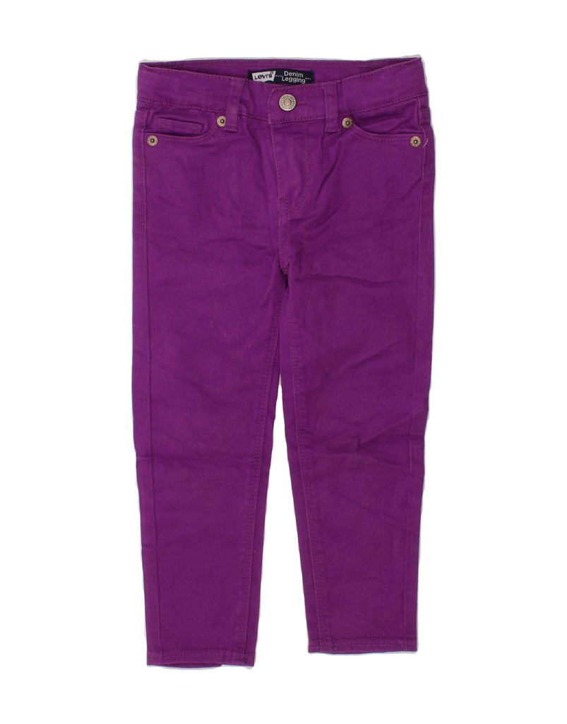 LEVI'S Girls Legging Slim Jeans 2-3 Years W19 L14 Purple Cotton Vintage Levi's and Second-Hand Levi's from Messina Hembry 