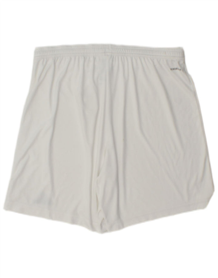Męskie spodenki sportowe Adidas Aeroready, duże, białe, poliestrowe